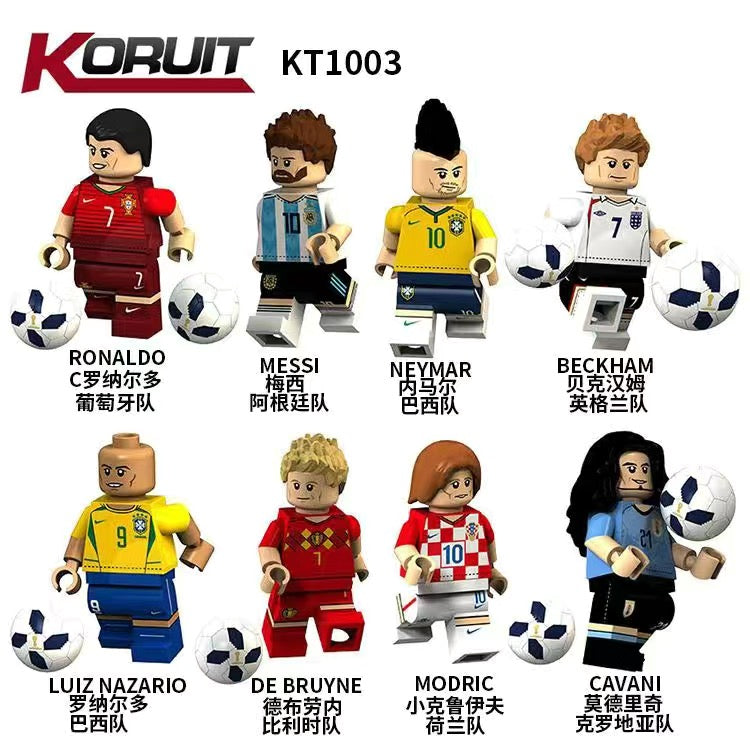 KT1003 Football Players Messi Neymar Minifigs