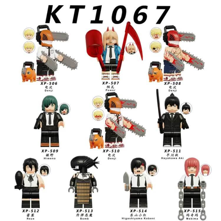 KT1067 Chainsaw Man Denji Makima Hayakawa Minifigs