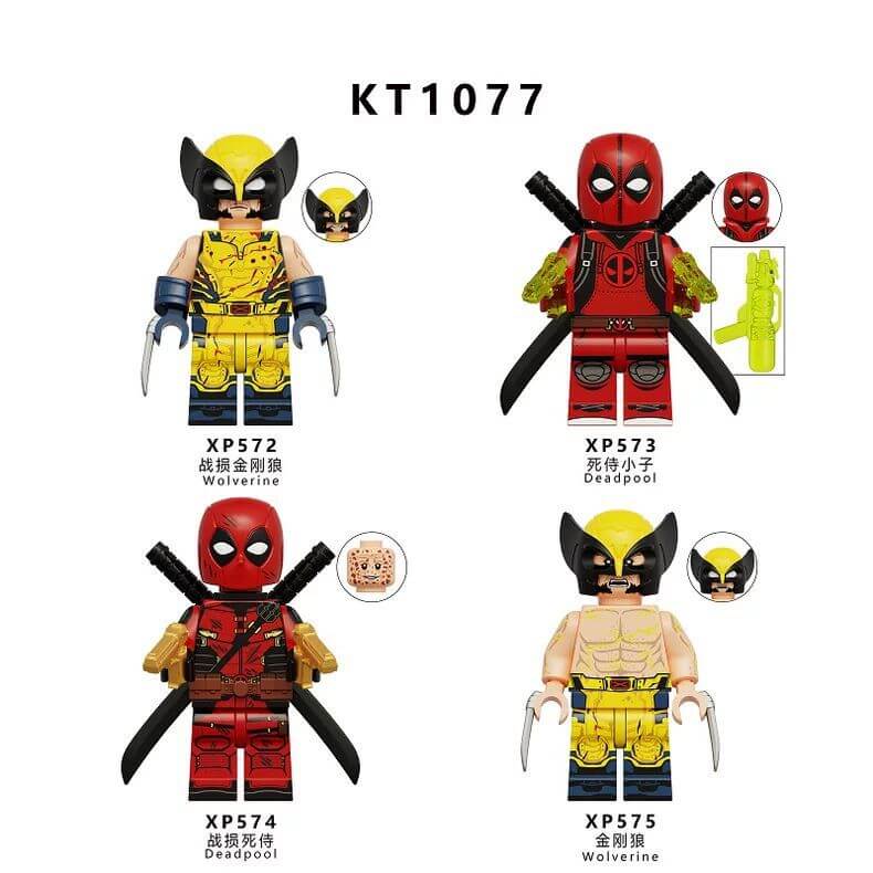 KT1077 Wolverine Deadpool Wolverine minifigs