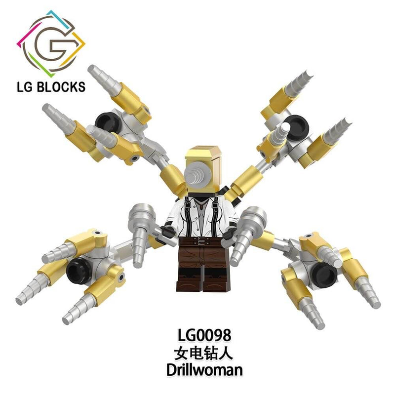 LG1014 Super Titan Monitor Drill Man Minifigs