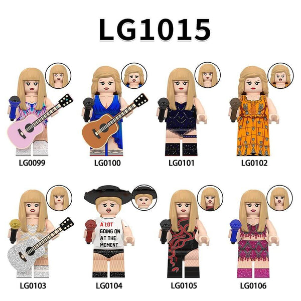 LG1015 female singer Taylor Swift minifigs