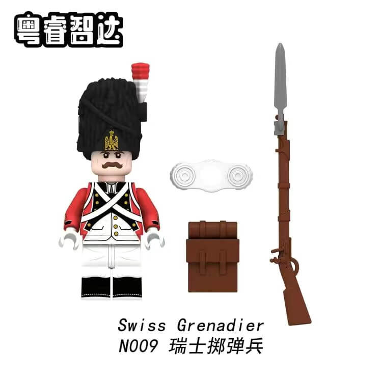 N009-012 Napoleonic Wars Swiss Dutch Spanish Italian Soldiers Minifigs