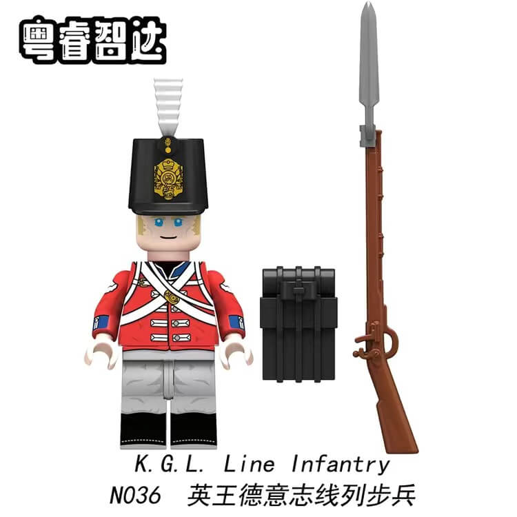 N033-036 Napoleonic Wars KGL Line Infantry French Engineers Minifigs