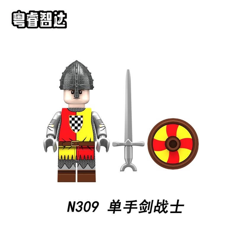 N309-312 English Civil War Wars of the Roses Soldiers Minifigs