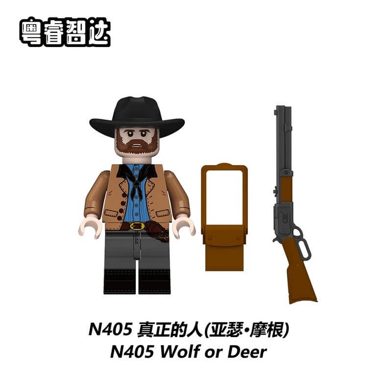 N403-408 American Western Cowboy Minifigs