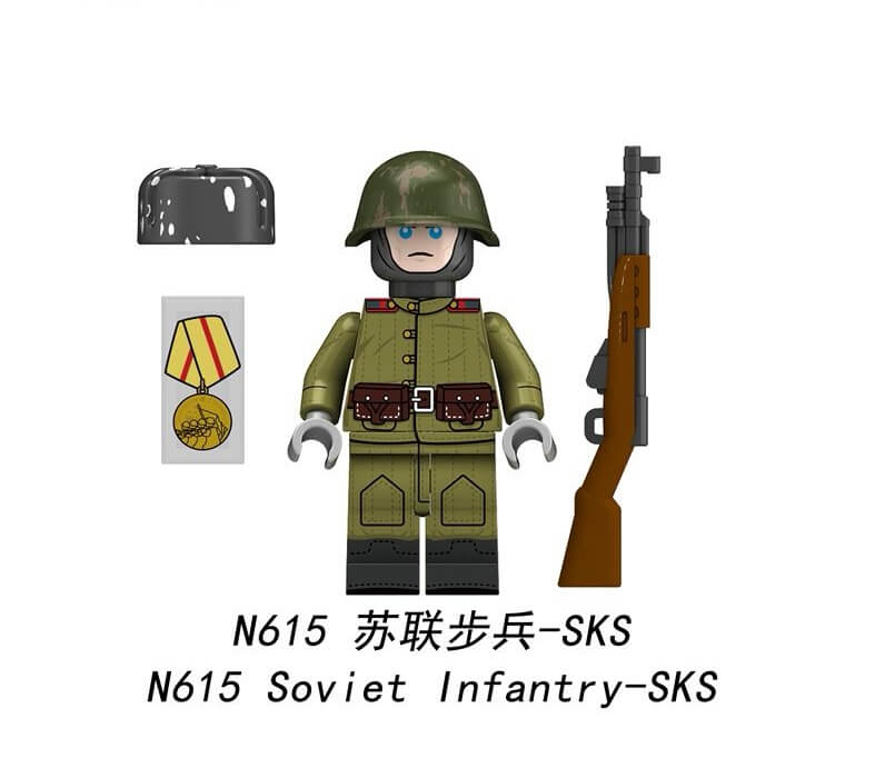 N613-616 Soviet infantry minifigs