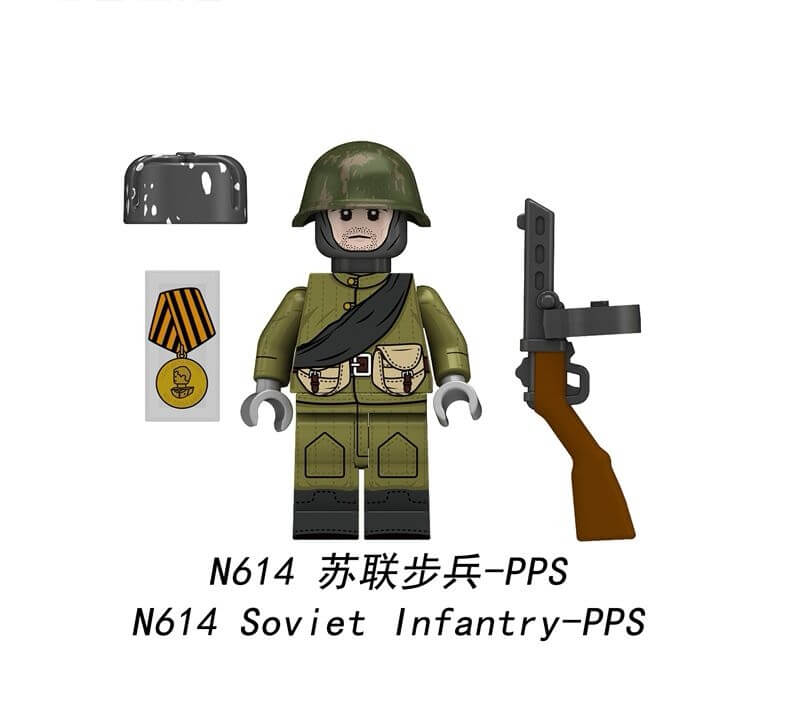 N613-616 Soviet infantry minifigs