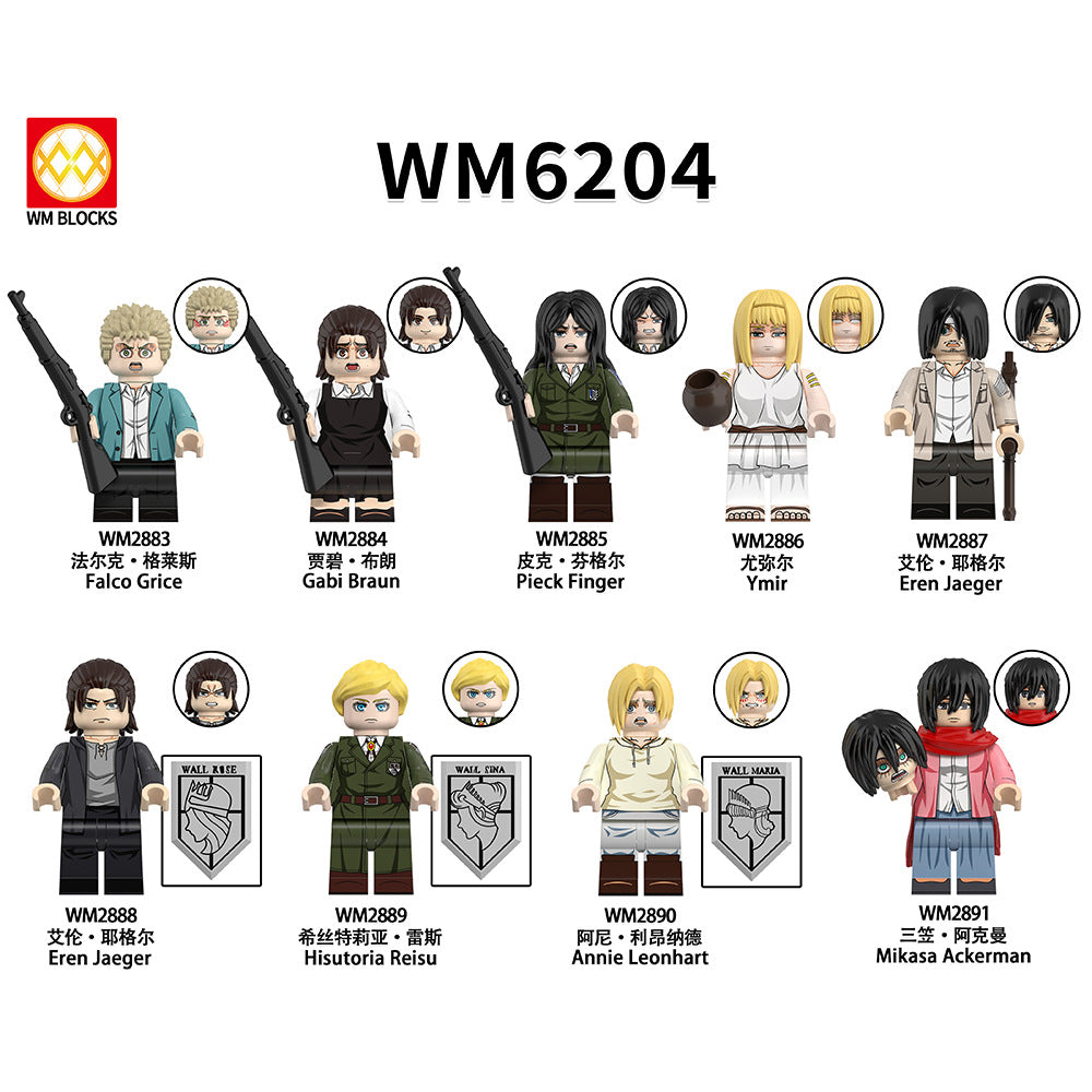 WM6204 Attack on Titan Mikasa Ackerman Minifigs