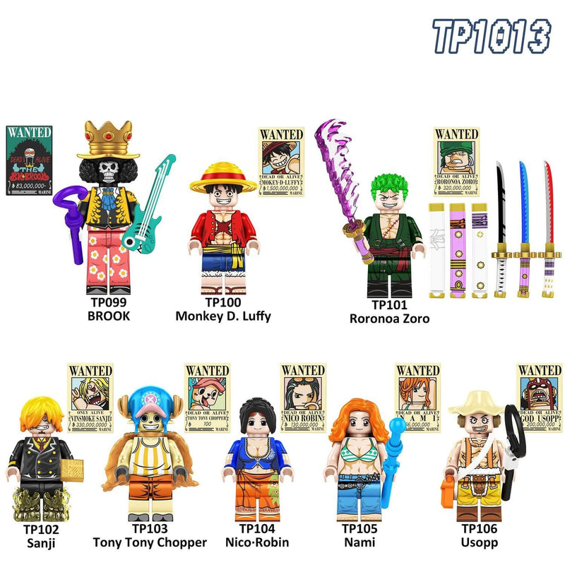 TP1013  One Piece Luffy Chopper Robin minifigs