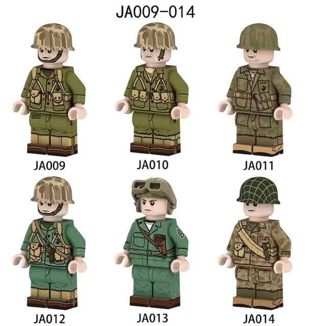 US Marine Corps Camouflage Military Minifigures JA009-014