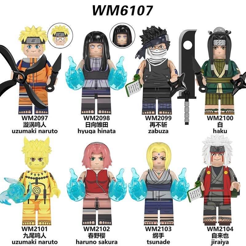 WM6107 Naruto Uzumaki Naruto Jiraiya Minifigs