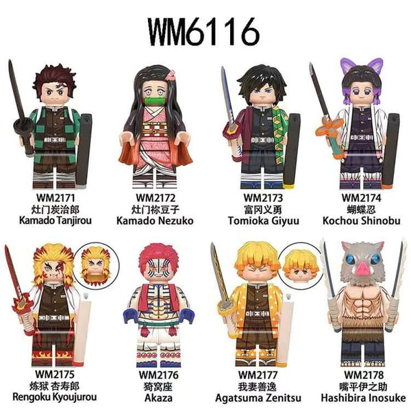 WM6116 Demon Slayer Kamado Tanjirou Kochou Shinobu Minifigs