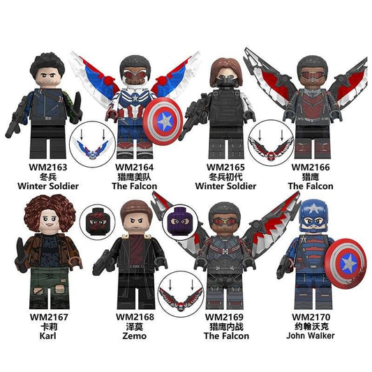 WM6117 Super Hero Winter Soldier The Falcon Minifigs