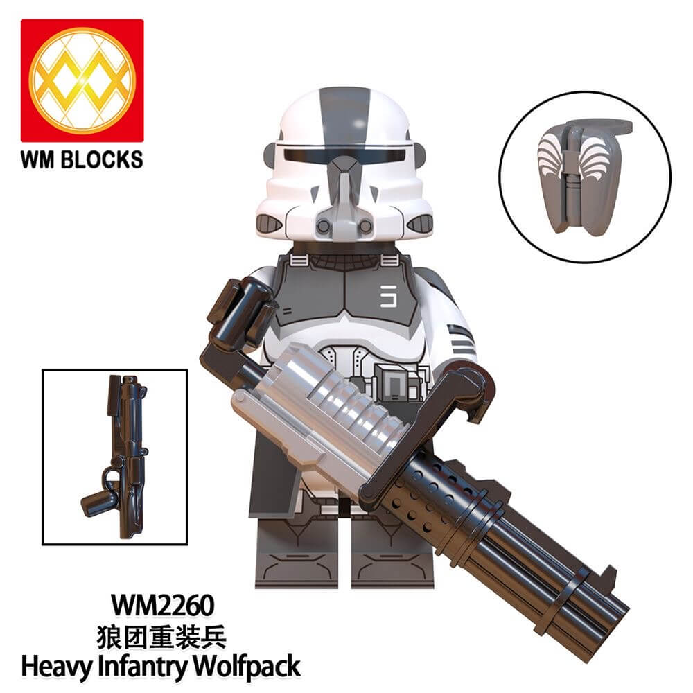 WM6128 Star Wars Heavy Infantry Wolfpack Commander Wolfe Minifigs