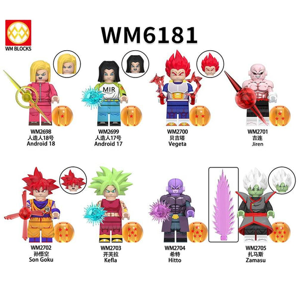 WM6181 Dragon Ball Son Goku Kefla minifigs