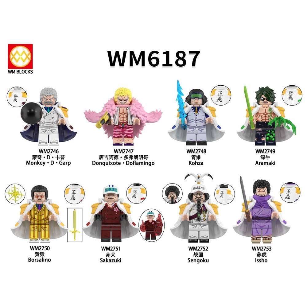 WM6187 One Piece Kohza Borsalino Minifigs