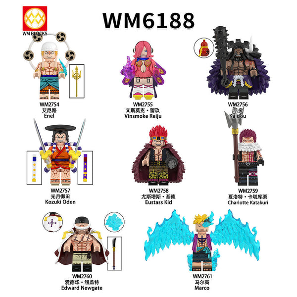 WM6188 One Piece Enel Kaidou Kozuki Oden Minifigs