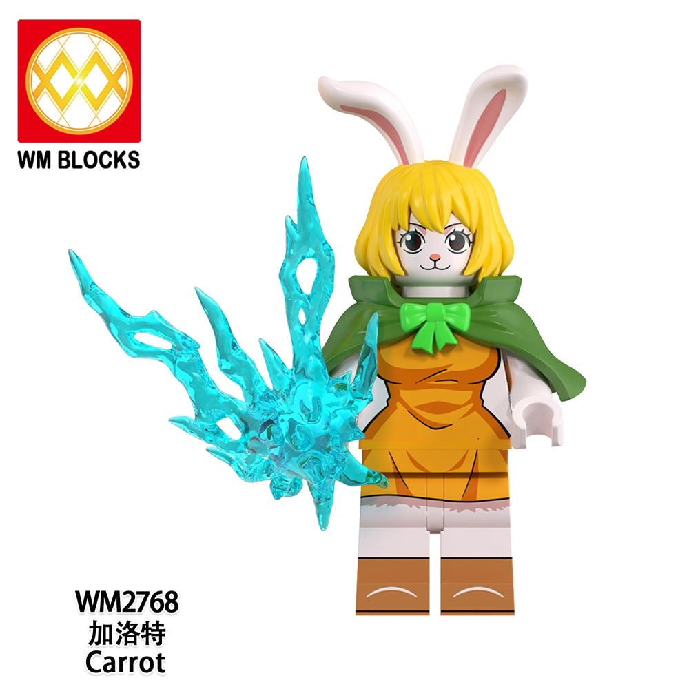 WM6189 One Piece Nika Luffy Yamato Carrot Minifigs