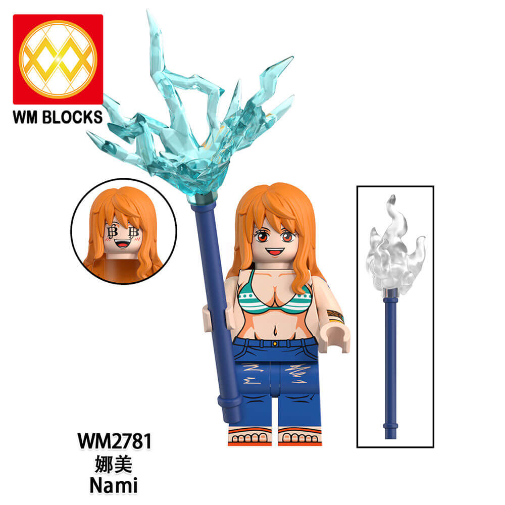 WM6191 One Piece Luffy Chopper Robin minifigs