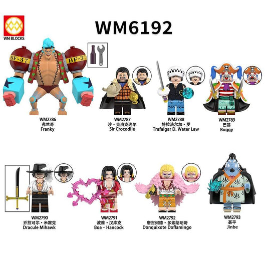 WM6192 One Piece Franky Jinbe Buggy minifigs