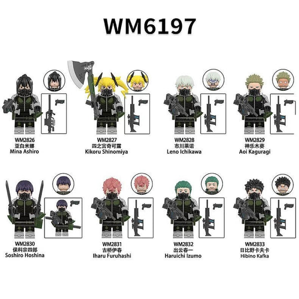 WM6197 Monster No. 8 Hibino Kafka minifigs