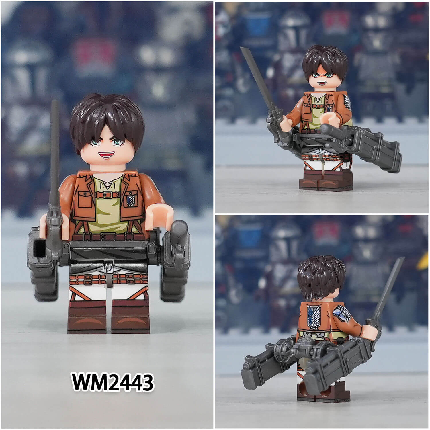 WM6148 Attack on Titan Levi Mikasa Eren Minifigs – INGBRICKS