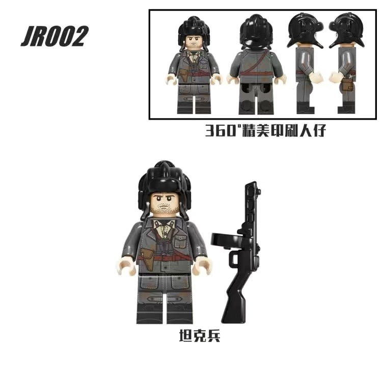 WW II Soviet Union  Soldier Minifigure JR001-004