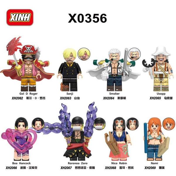 X0356  One Piece Roronoa Zoro Nico Robin minifigs