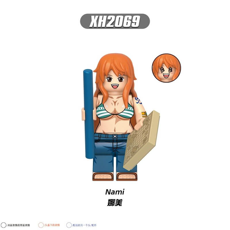 X0356 One Piece Roronoa Zoro Nico Robin minifigs