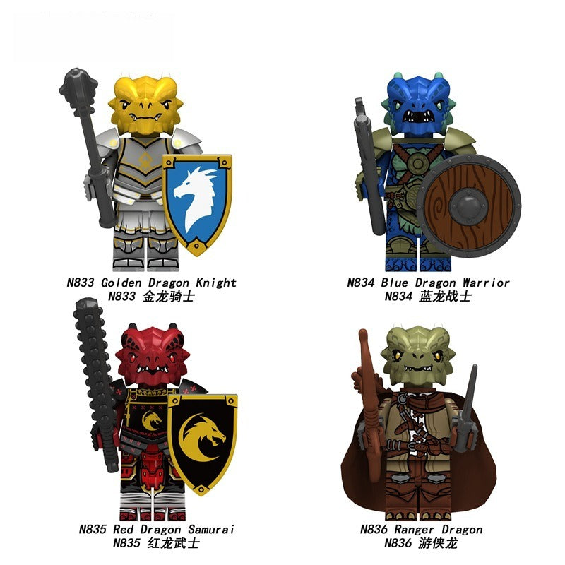 N833-836 medieval castle series Dragon Knight minifigs