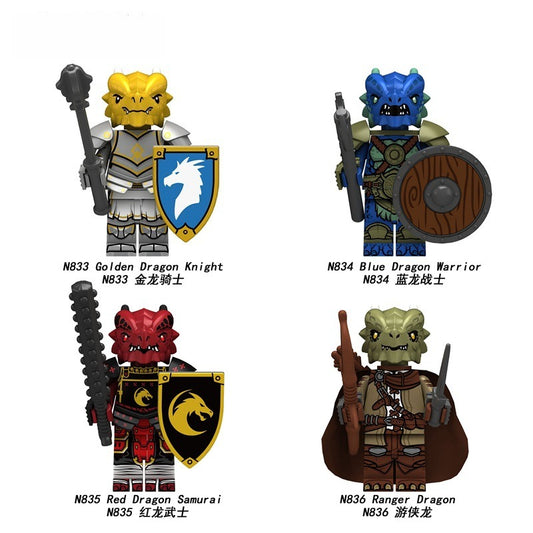 N833-836 medieval castle series Dragon Knight minifigs
