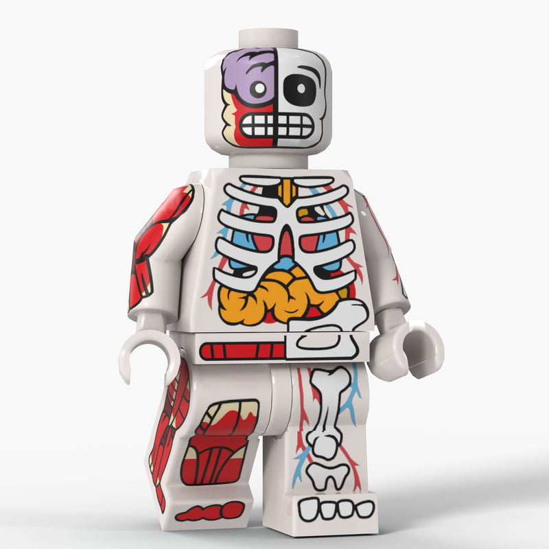 D8005 horror series anatomy bones minifigs