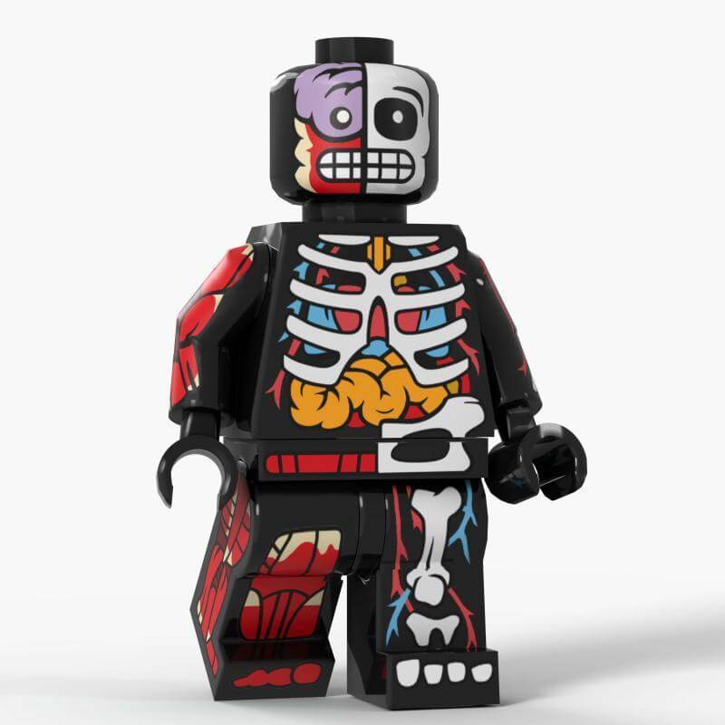 D8005 horror series anatomy bones minifigs