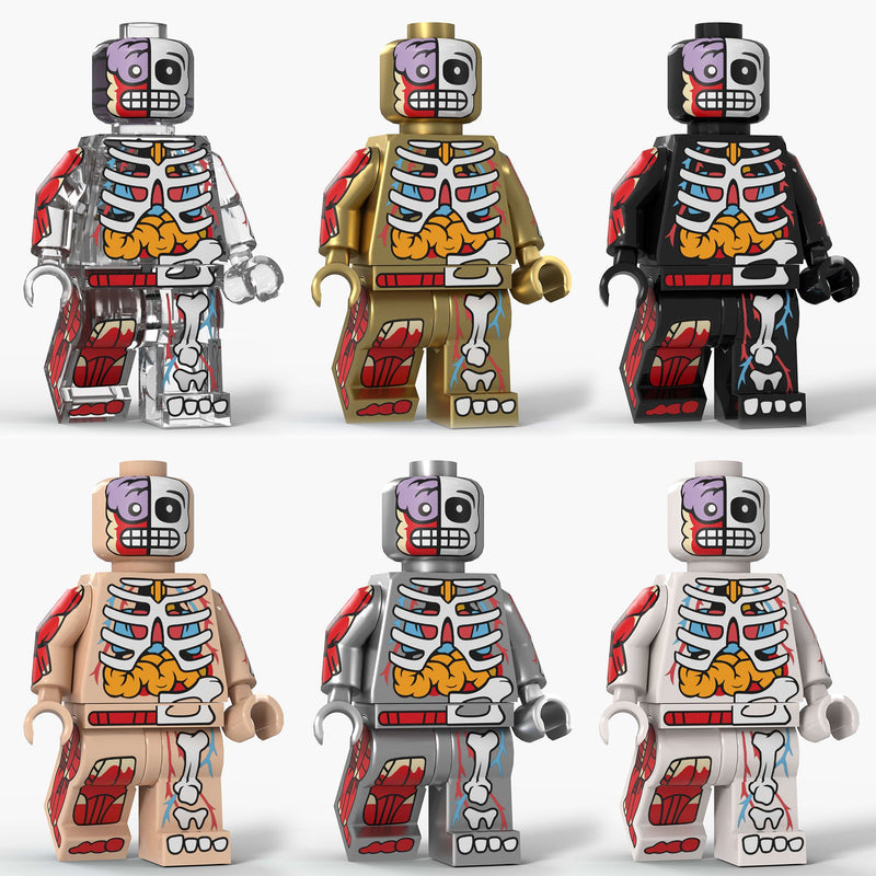 D8005 horror series anatomy bones minifigs