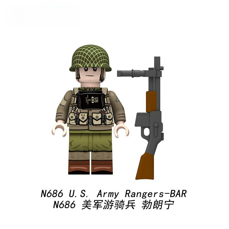 N683-688 World War II US Army Ranger minifigs