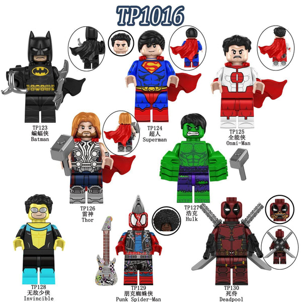 TP1016 Super hero batman Thor minifigs