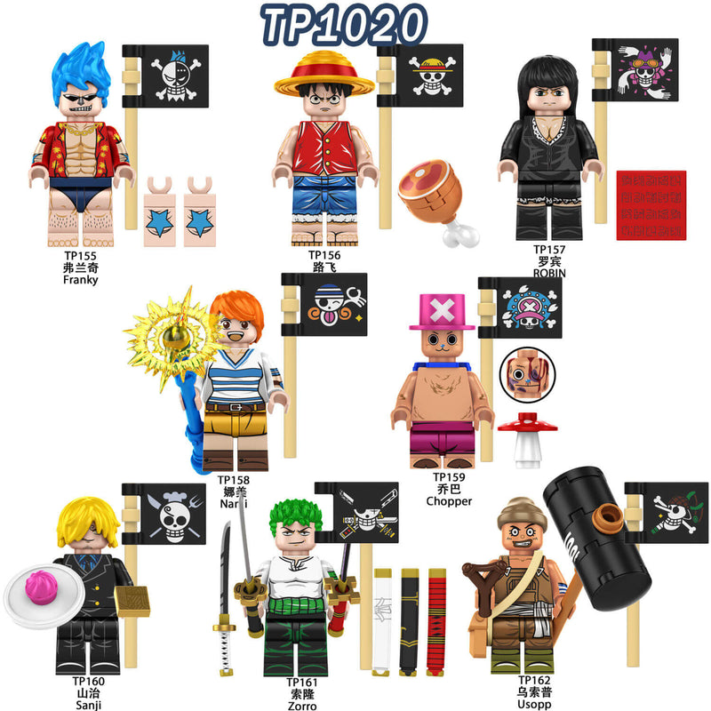 TP1020 One Piece Luffy Chopper minifigs