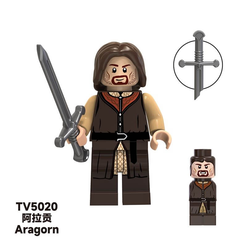 TV6403  Lord of the Rings Aragon Elrond minifigs